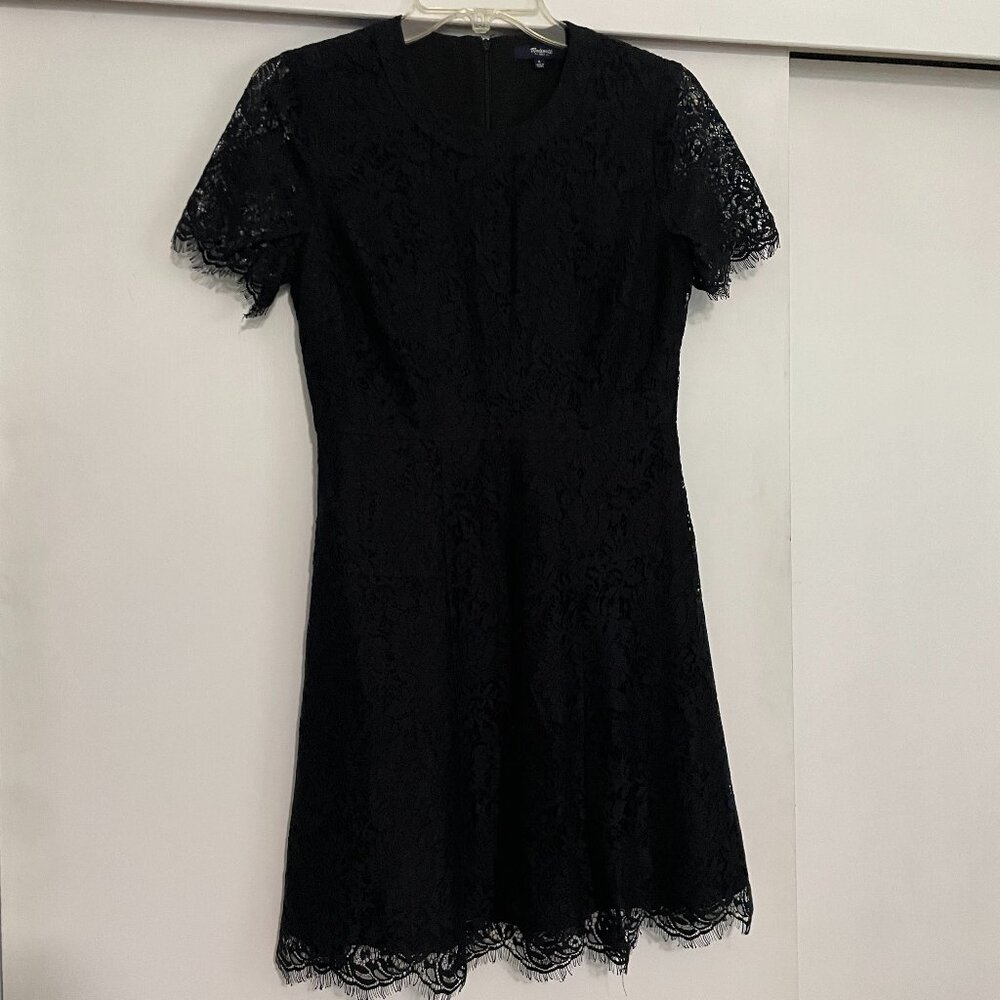 Madewell black lace dress, 6